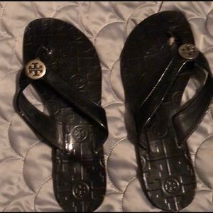 Tory Burch black patent leather sandal 6